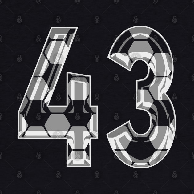 Soccer Number 43 Soccer Jersey #43 Soccer Mom Player Fan by TeeCreations